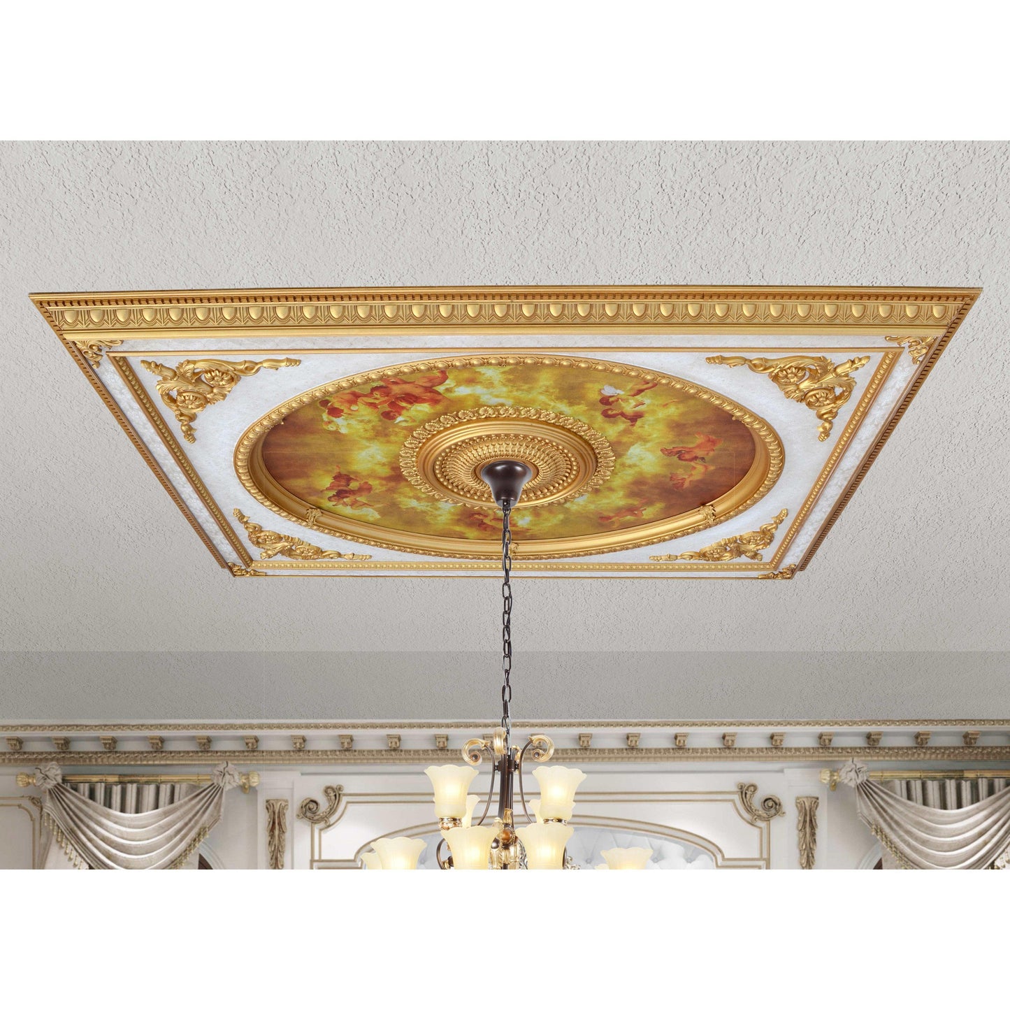 AFD Home Classical Design Rectangular Ceiling Medallion 6ft x 8ft