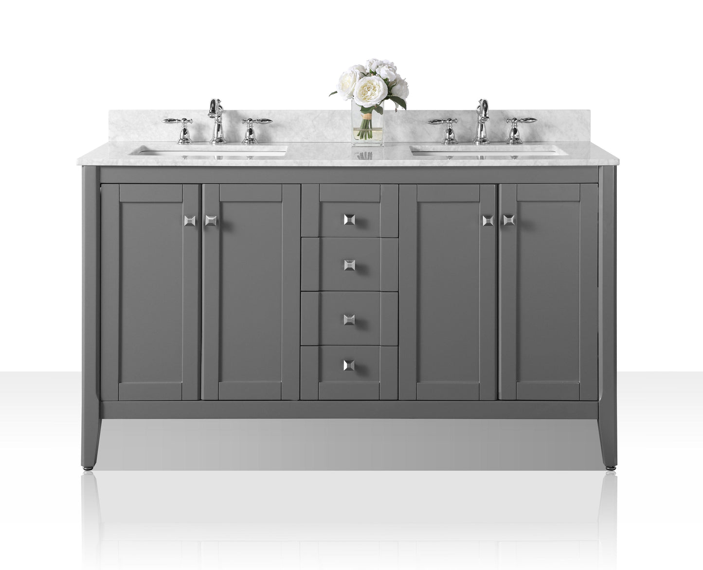 Ancerra Designs Shelton 60 in. Bath Vanity Set in Sapphire Gray